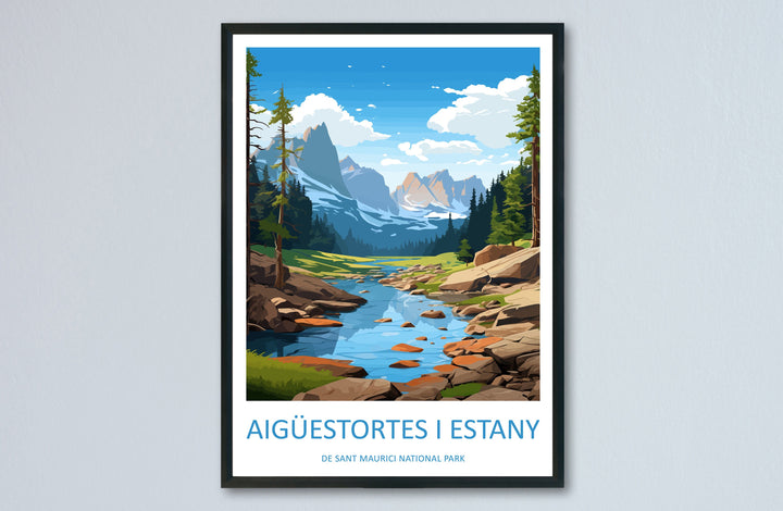 Aigüestortes i Estany de Sant Maurici National Park Travel Print Wall Art de Sant Maurici Wall Hanging Home Décor de Sant Maurici Park
