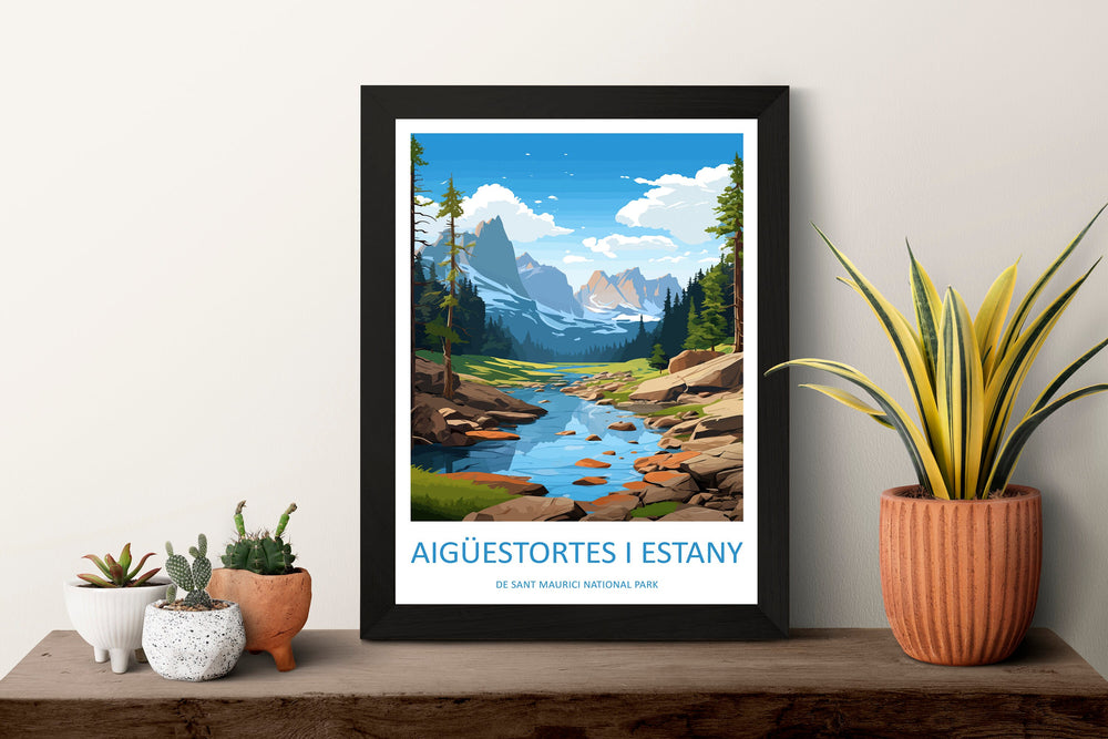 Aigüestortes i Estany de Sant Maurici National Park Travel Print Wall Art de Sant Maurici Wall Hanging Home Décor de Sant Maurici Park