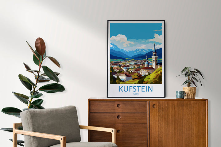 Kufstein Travel Print Wall Art Kufstein Wall Hanging Home Décor Kufstein Gift Art Lovers Art Lover Gift Kufstein Print Austria