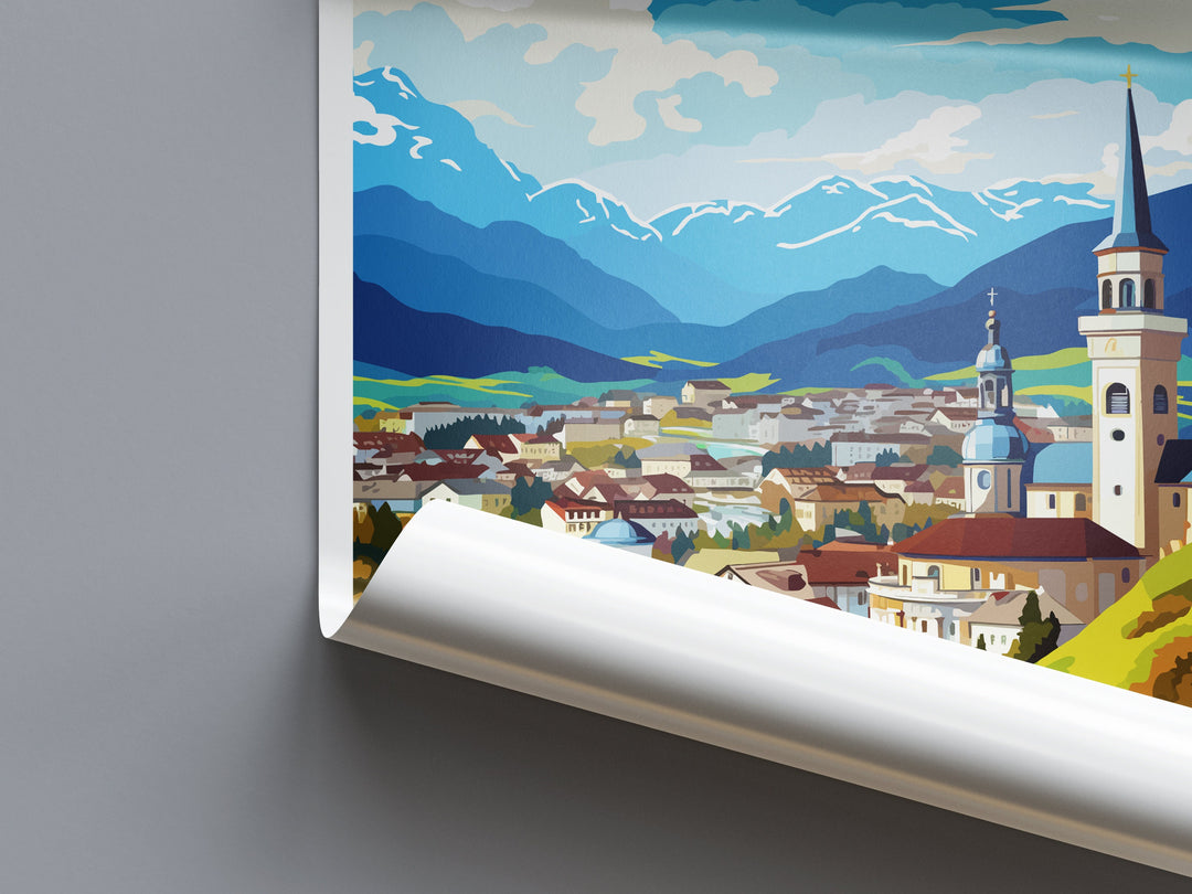 Kufstein Travel Print Wall Art Kufstein Wall Hanging Home Décor Kufstein Gift Art Lovers Art Lover Gift Kufstein Print Austria