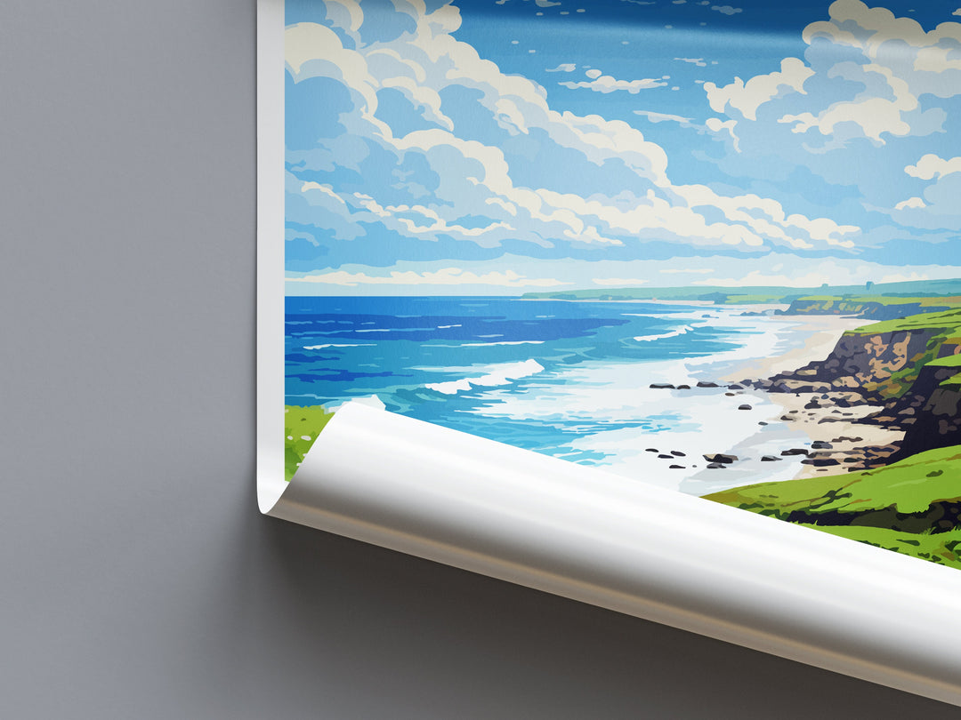 Cornwall Travel Print Wall Art Cornwall Wall Hanging Home Decor Cornwall Gift Art Lovers Wall Art AONB Print