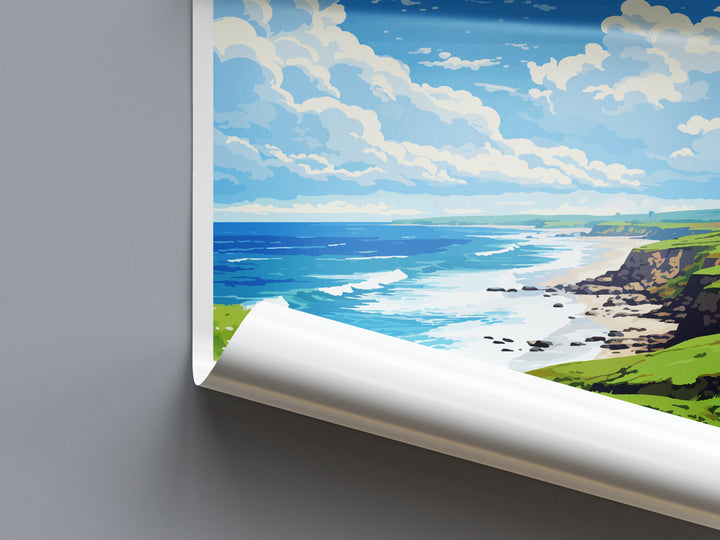 Cornwall Travel Print Wall Art Cornwall Wall Hanging Home Decor Cornwall Gift Art Lovers Wall Art AONB Print