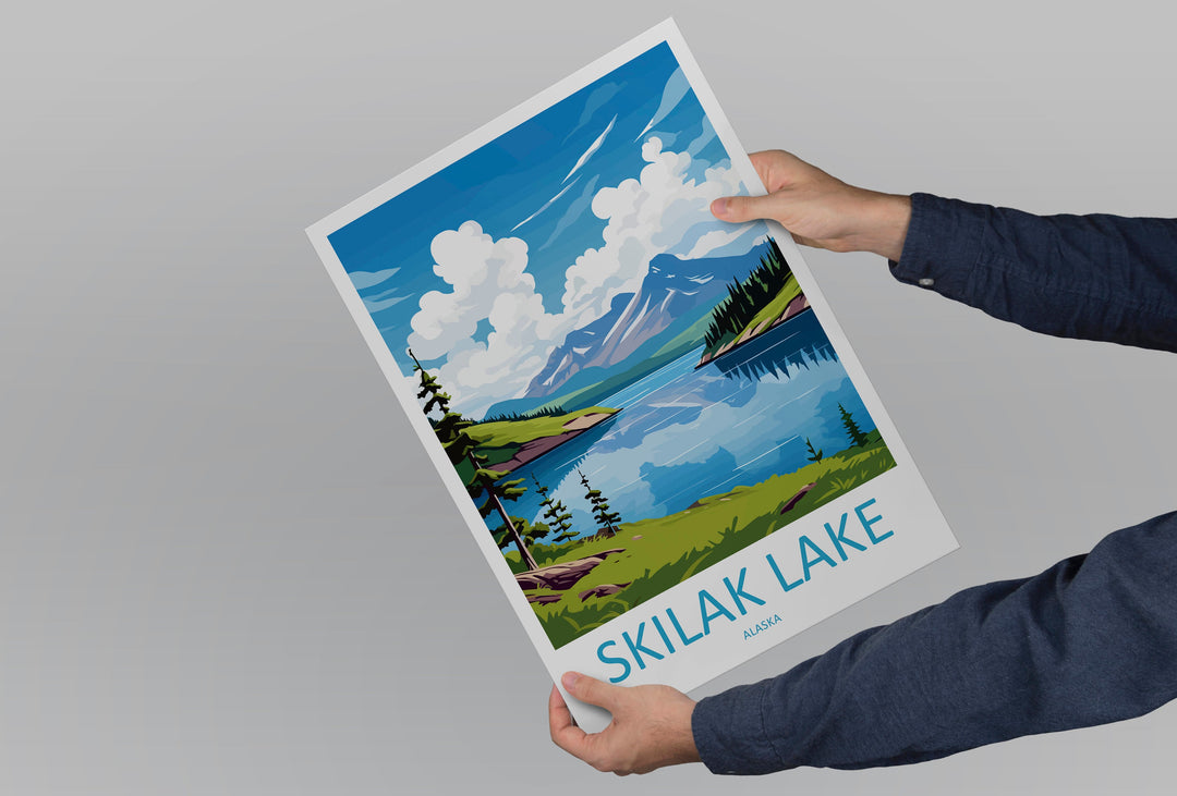 Skilak Lake Travel Print Wall Art Skilak Lake Wall Hanging Home Décor Skilak Lake Gift Art Lovers Alaska Art Lover Gift Skilak Lake Artwork