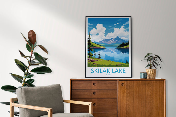 Skilak Lake Travel Print Wall Art Skilak Lake Wall Hanging Home Décor Skilak Lake Gift Art Lovers Alaska Art Lover Gift Skilak Lake Artwork