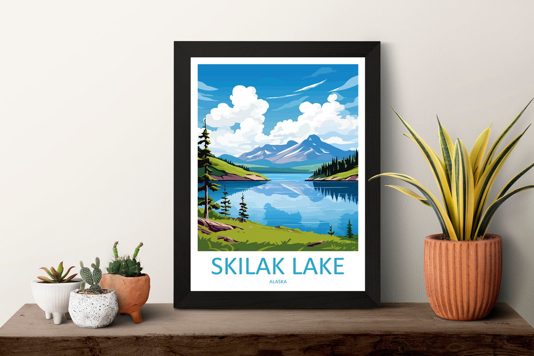 Skilak Lake Travel Print Wall Art Skilak Lake Wall Hanging Home Décor Skilak Lake Gift Art Lovers Alaska Art Lover Gift Skilak Lake Artwork