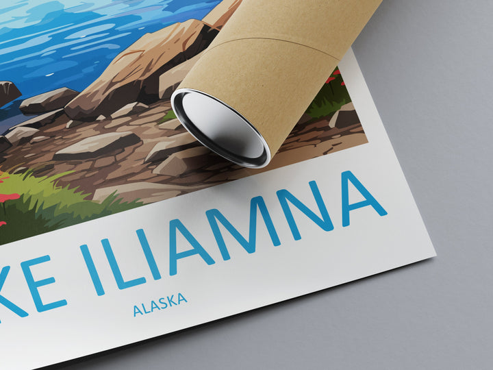 Iliamna Lake Travel Print Wall Art Iliamna Lake Wall Hanging Home Décor Iliamna Lake Gift Art Lovers Alaska Art Lover Gift Iliamna Lake Art