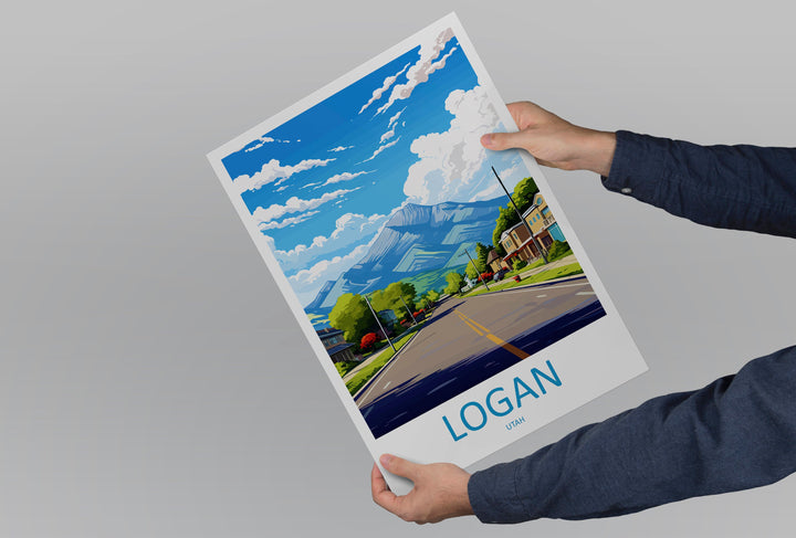 Logan Travel Print Wall Art Logan Wall Hanging Home Décor Logan Gift Art Lovers Utah Art Lover Gift Travel Poster