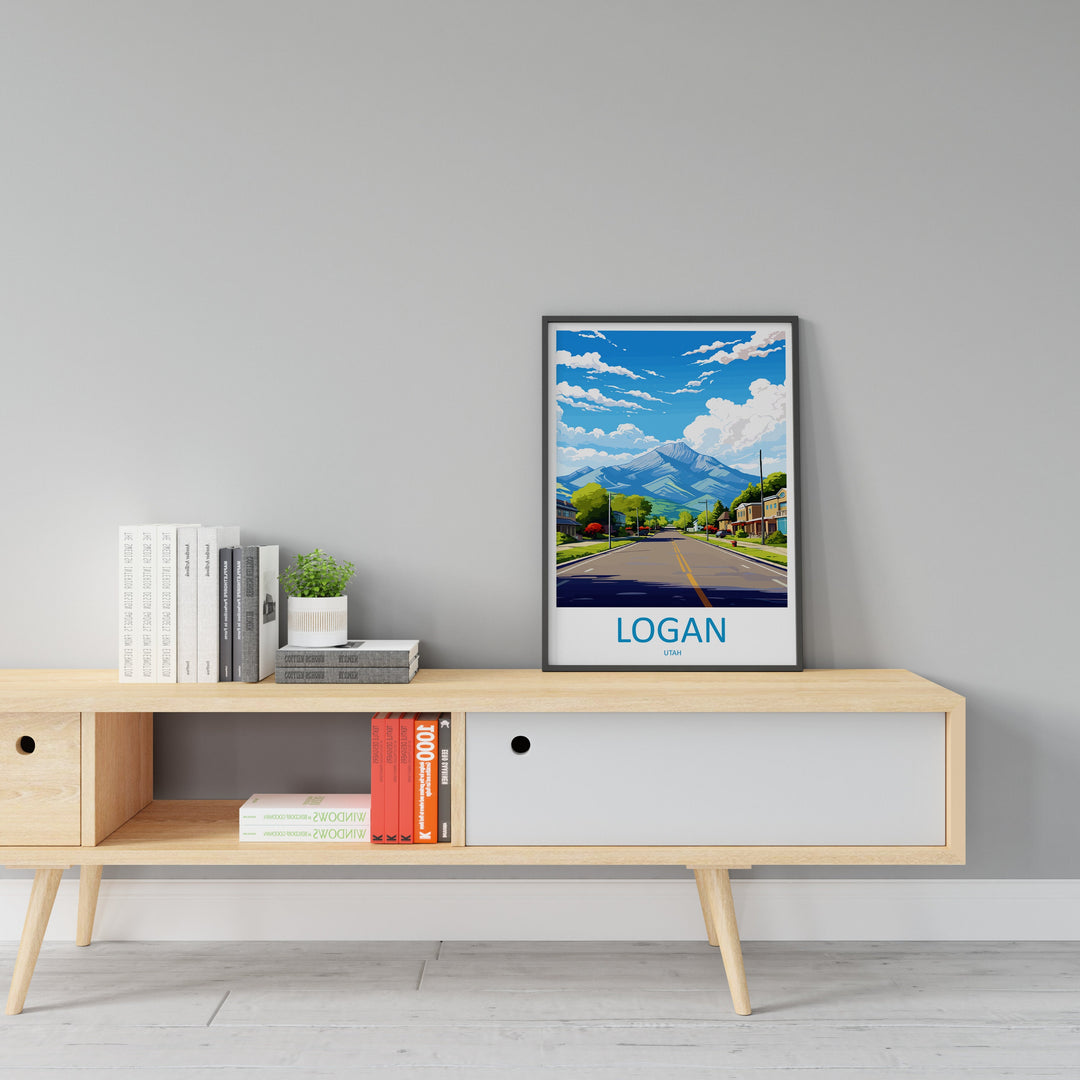 Logan Travel Print Wall Art Logan Wall Hanging Home Décor Logan Gift Art Lovers Utah Art Lover Gift Travel Poster