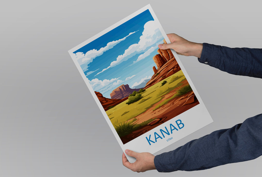 Kanab Travel Print Wall Art Kanab Wall Hanging Home Décor Kanab Gift Art Lovers Utah Art Lover Gift Travel Poster