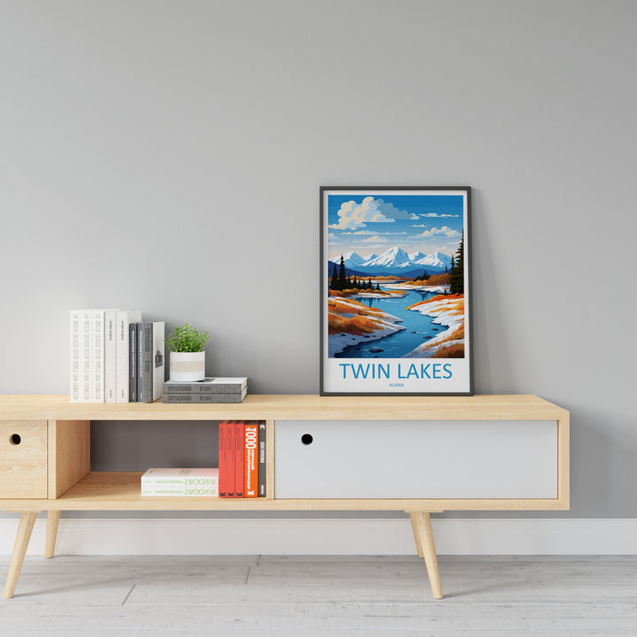 Twin Lakes Travel Print Wall Art Twin Lakes Wall Hanging Home Décor Twin Lakes Gift Art Lovers Alaska Art Lover Gift Twin Lakes Poster
