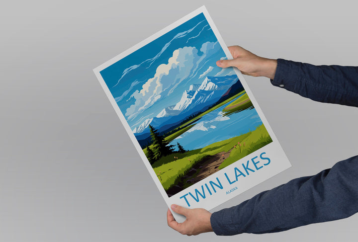 Twin Lakes Travel Print Wall Art Twin Lakes Wall Hanging Home Décor Twin Lakes Gift Art Lovers Alaska Art Lover Gift Twin Lakes Poster