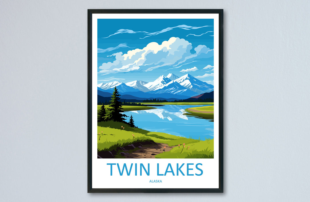 Twin Lakes Travel Print Wall Art Twin Lakes Wall Hanging Home Décor Twin Lakes Gift Art Lovers Alaska Art Lover Gift Twin Lakes Poster