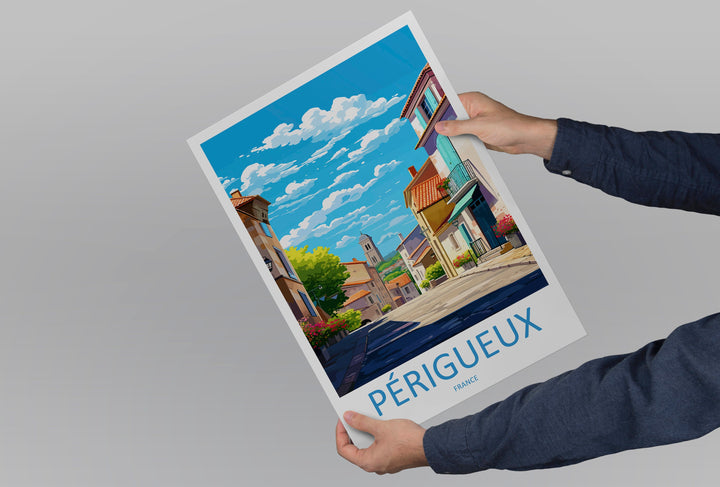 Périgueux Travel Print Wall Art Périgueux Wall Hanging Home Décor Périgueux Gift Art Lovers France Art Lover Gift Périgueux Print
