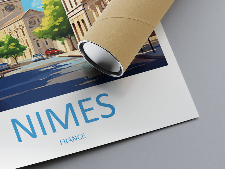 Nimes Travel Print Wall Art Nimes Wall Hanging Home Décor Nimes Gift Art Lovers France Art Lover Gift Nimes Print