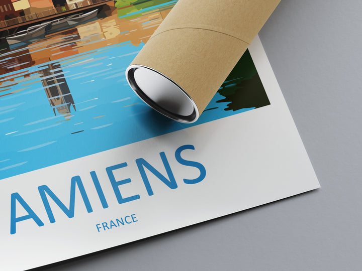 Amiens Travel Print Wall Art Amiens Wall Hanging Home Décor Amiens Gift Art Lovers France Art Lover Gift Amiens Poster