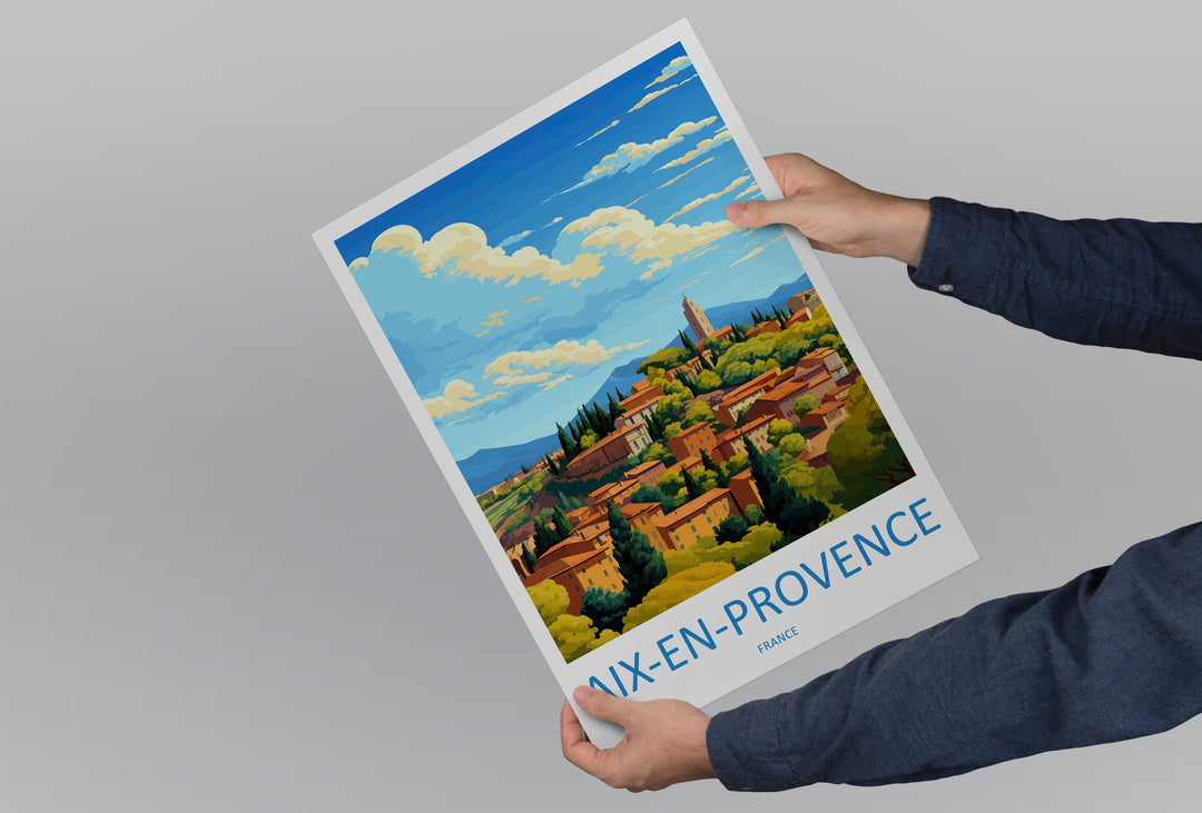 Aix En Provence Travel Print Wall Art Aix En Provence Wall Hanging Home Décor Aix En Provence Gift Art Lovers France Art Lover Gift