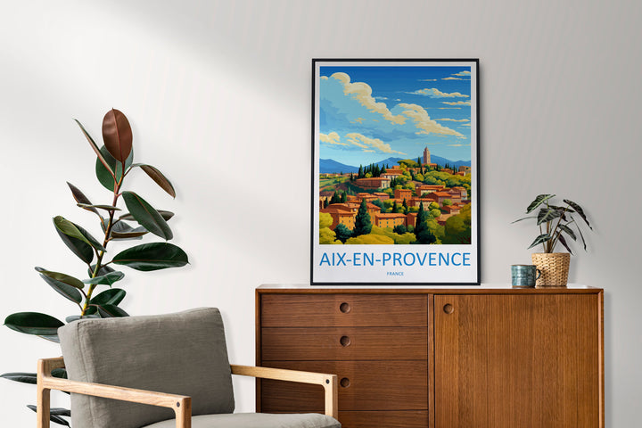 Aix En Provence Travel Print Wall Art Aix En Provence Wall Hanging Home Décor Aix En Provence Gift Art Lovers France Art Lover Gift