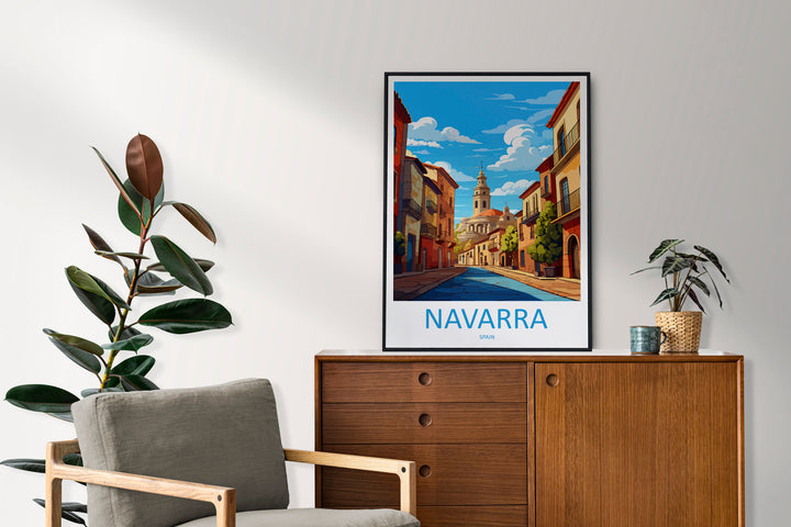 Navarra Travel Print Wall Art Navarra Wall Hanging Home Décor Navarra Gift Art Lovers Spain Art Lover Gift Navarra Print Spain Art