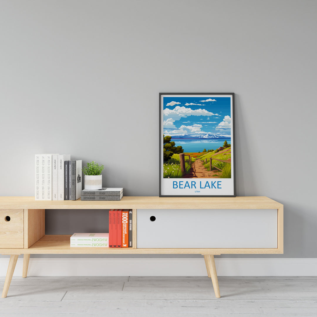 Bear Lake Travel Print Wall Art Bear Lake Wall Hanging Home Décor Bear Lake Art Lovers Utah Art Lover Gift