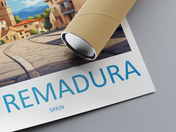 Extremadura Travel Print Wall Art Extremadura Wall Hanging Home Décor Extremadura Gift Art Lovers Spain Art Lover Gift Extremadura Print
