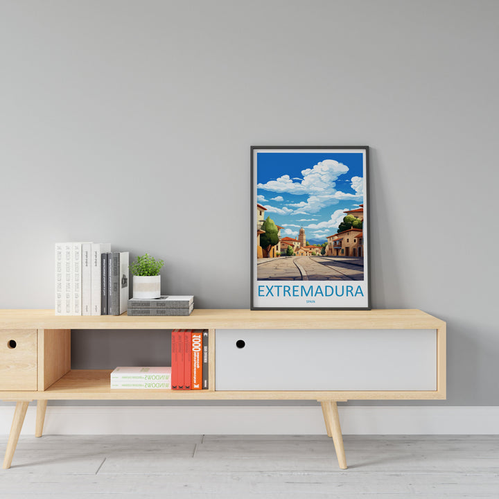 Extremadura Travel Print Wall Art Extremadura Wall Hanging Home Décor Extremadura Gift Art Lovers Spain Art Lover Gift Extremadura Print