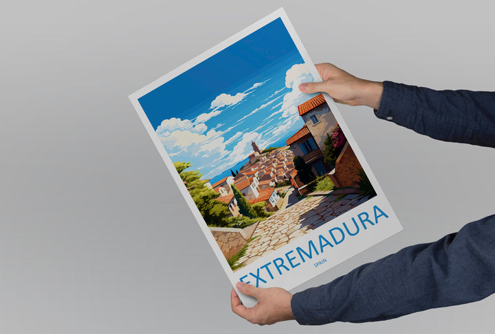 Extremadura Travel Print Wall Art Extremadura Wall Hanging Home Décor Extremadura Gift Art Lovers Spain Art Lover Gift Extremadura Print