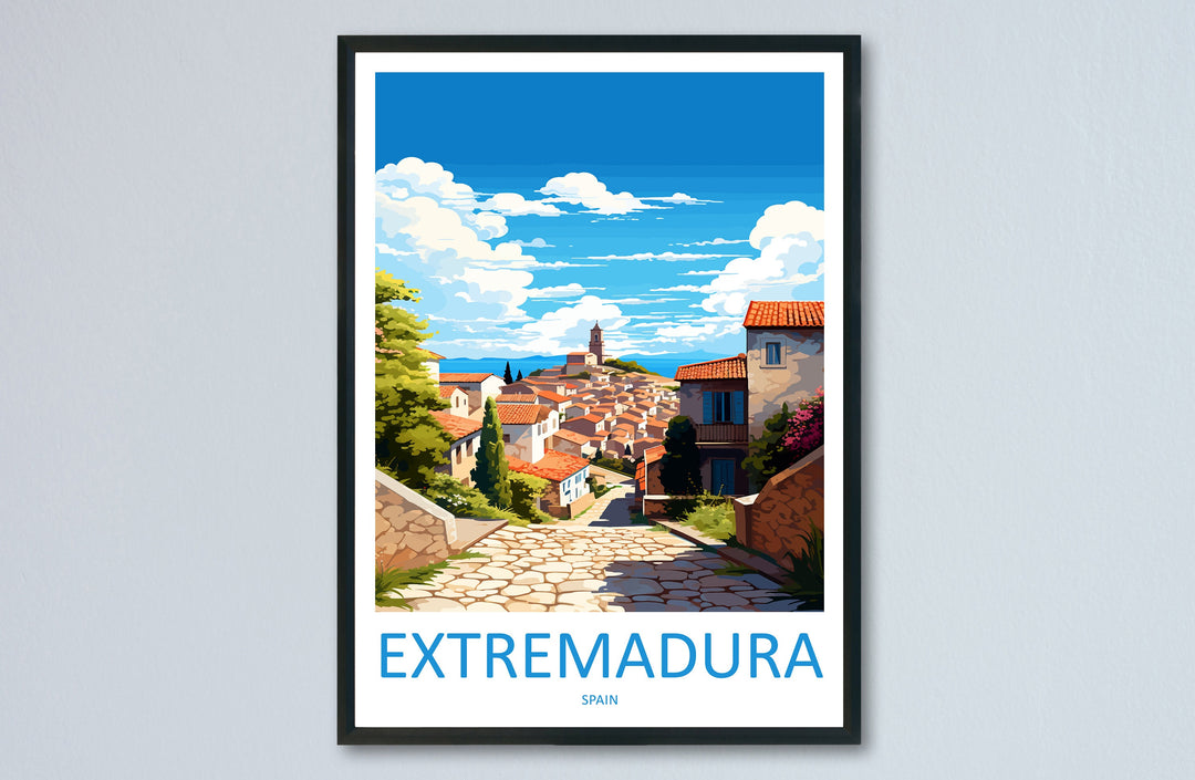 Extremadura Travel Print Wall Art Extremadura Wall Hanging Home Décor Extremadura Gift Art Lovers Spain Art Lover Gift Extremadura Print