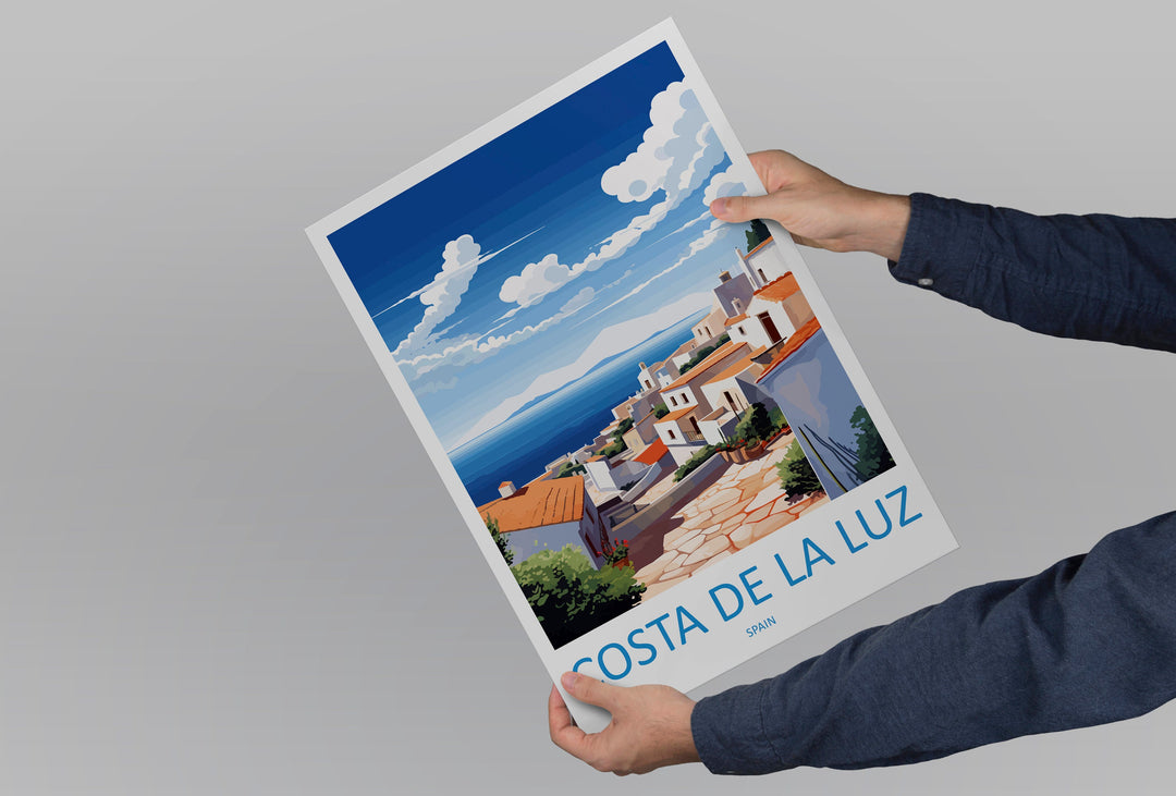 Costa de la Luz Travel Print Wall Art Costa de la Luz Wall Hanging Home Décor Costa de la Luz Gift Art Lovers Spain Art Gift Costa de la Luz