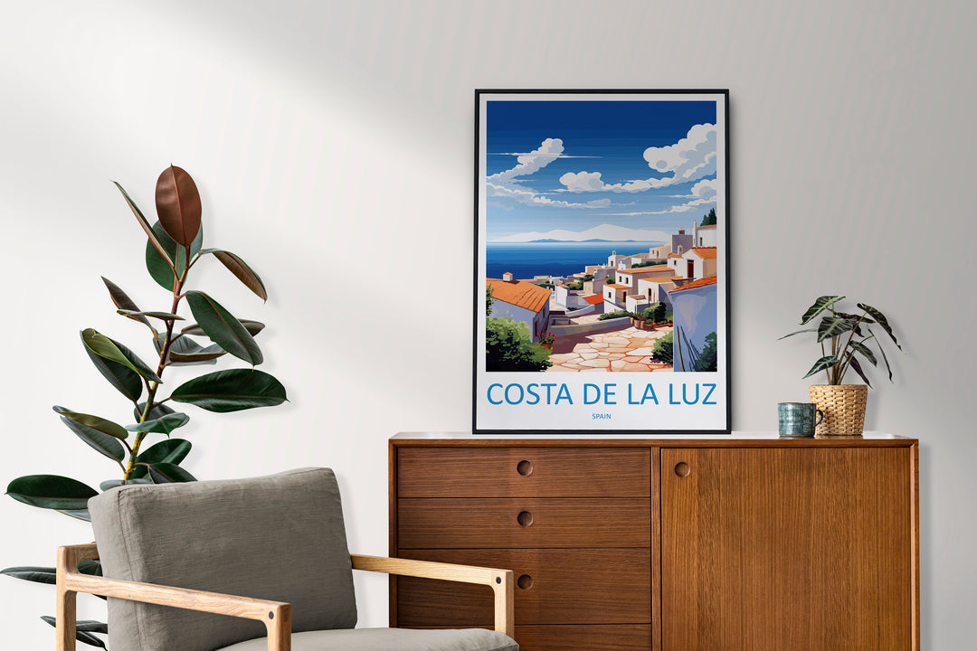 Costa de la Luz Travel Print Wall Art Costa de la Luz Wall Hanging Home Décor Costa de la Luz Gift Art Lovers Spain Art Gift Costa de la Luz