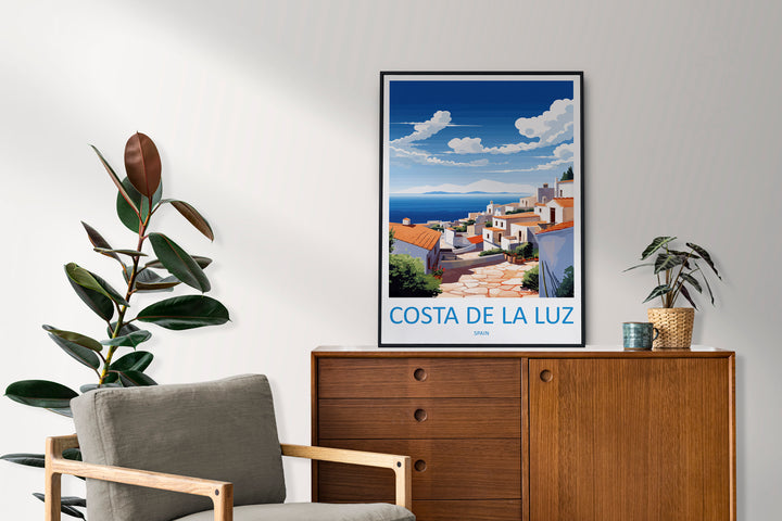Costa de la Luz Travel Print Wall Art Costa de la Luz Wall Hanging Home Décor Costa de la Luz Gift Art Lovers Spain Art Gift Costa de la Luz