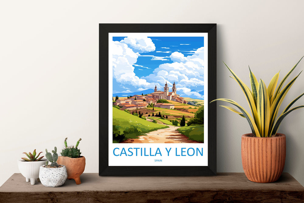 Castilla Y Leon Travel Print Wall Art Castilla Y Leon Wall Hanging Home Décor Castilla Y Leon Gift Art Lovers Spain Art Gift Castilla Y Leon