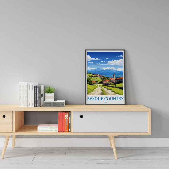 Basque Country Travel Print Wall Art Basque Country Wall Hanging Home Décor Basque Country Gift Art Lovers Spain Art Gift Basque Country Art
