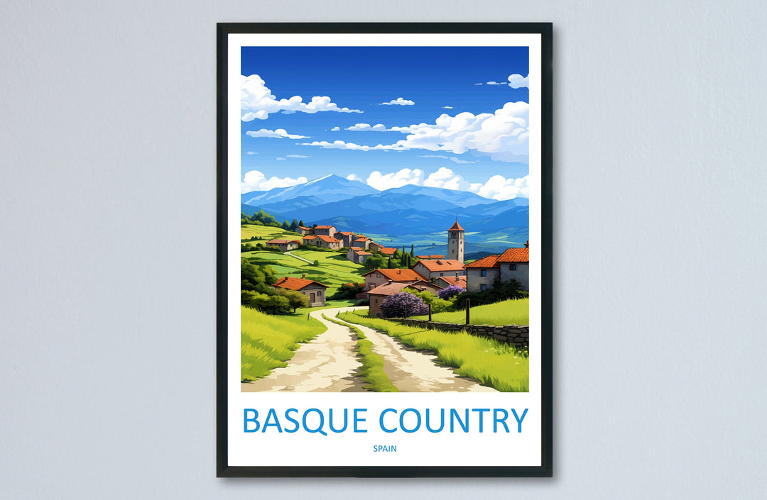 Basque Country Travel Print Wall Art Basque Country Wall Hanging Home Décor Basque Country Gift Art Lovers Spain Art Gift Basque Country Art