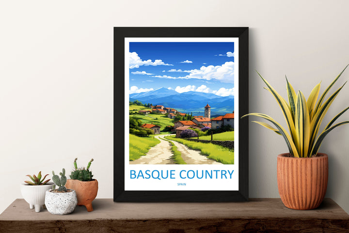 Basque Country Travel Print Wall Art Basque Country Wall Hanging Home Décor Basque Country Gift Art Lovers Spain Art Gift Basque Country Art