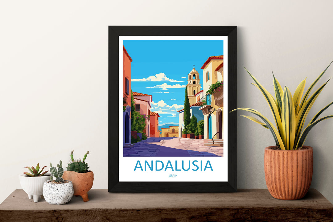 Andalusia Travel Print Wall Art Andalusia Wall Hanging Home Décor Andalusia Gift Art Lovers Spain Art Gift Andalusia Travel Poster art