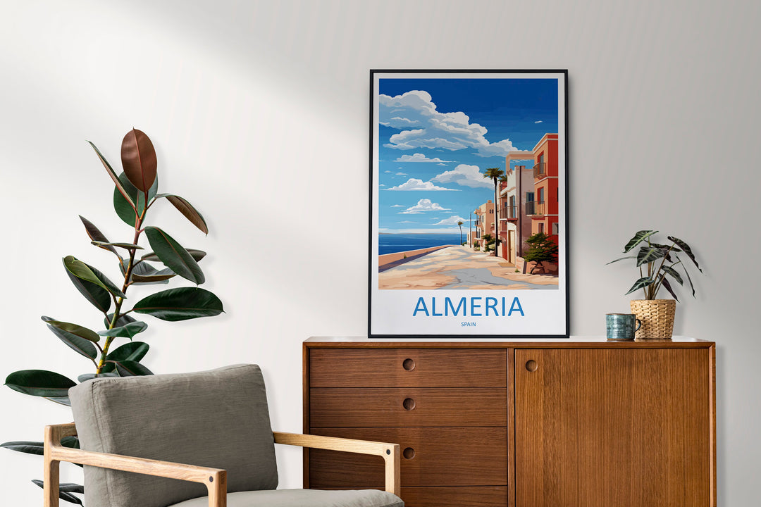 Almería Travel Print Wall Art Almería Wall Hanging Home Décor Almería Gift Art Lovers Spain Art Gift Almería Travel Poster art