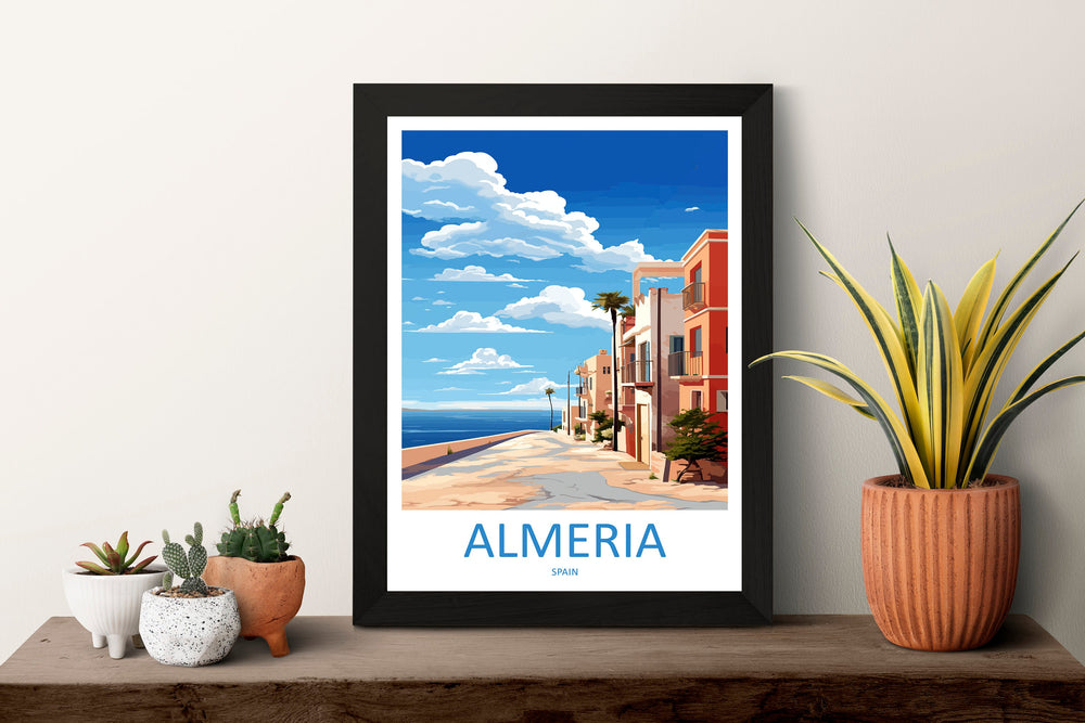 Almería Travel Print Wall Art Almería Wall Hanging Home Décor Almería Gift Art Lovers Spain Art Gift Almería Travel Poster art