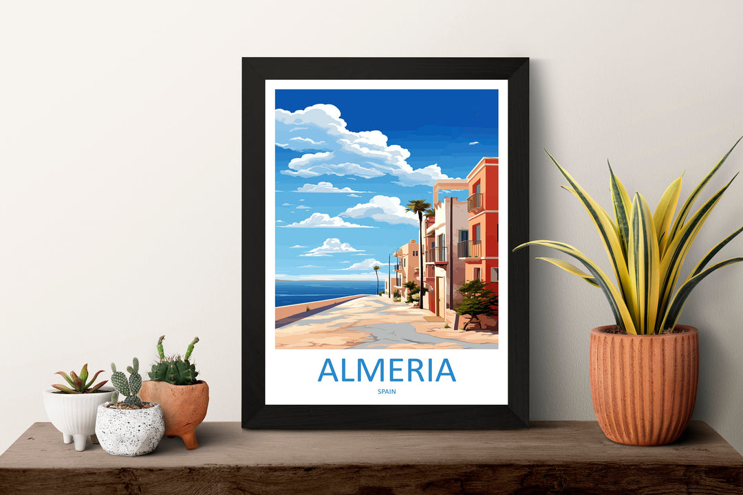 Almería Travel Print Wall Art Almería Wall Hanging Home Décor Almería Gift Art Lovers Spain Art Gift Almería Travel Poster art