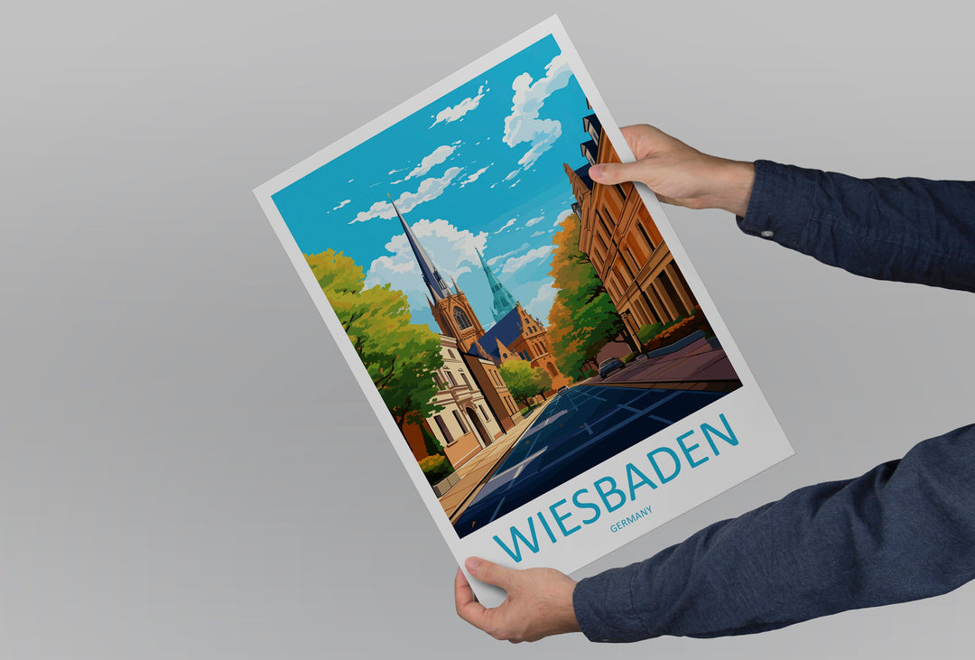 Wiesbaden Travel Print Wall Art Wiesbaden Wall Hanging Home Decor Wiesbaden Gift Art Lovers Wall Art Print Art Wiesbaden Germany