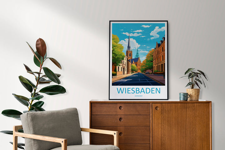 Wiesbaden Travel Print Wall Art Wiesbaden Wall Hanging Home Decor Wiesbaden Gift Art Lovers Wall Art Print Art Wiesbaden Germany