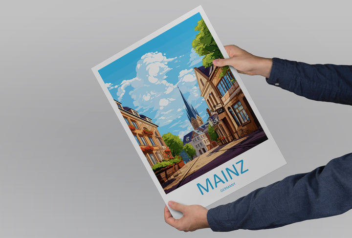 Mainz Travel Print Wall Art Mainz Wall Hanging Home Decoration Mainz Gift Art Lovers Wall Art Print Art Mainz Germany Poster