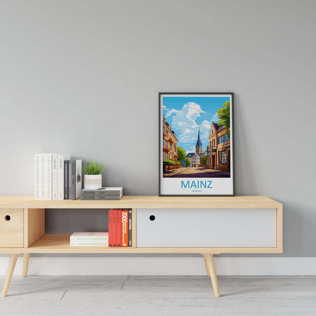 Mainz Travel Print Wall Art Mainz Wall Hanging Home Decoration Mainz Gift Art Lovers Wall Art Print Art Mainz Germany Poster