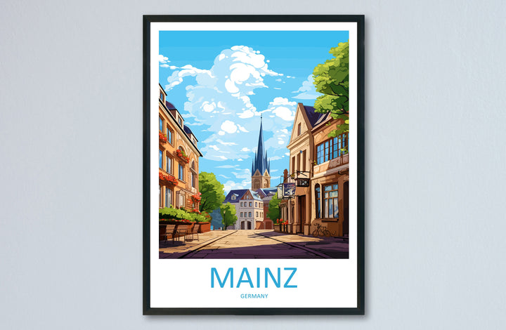 Mainz Travel Print Wall Art Mainz Wall Hanging Home Decoration Mainz Gift Art Lovers Wall Art Print Art Mainz Germany Poster