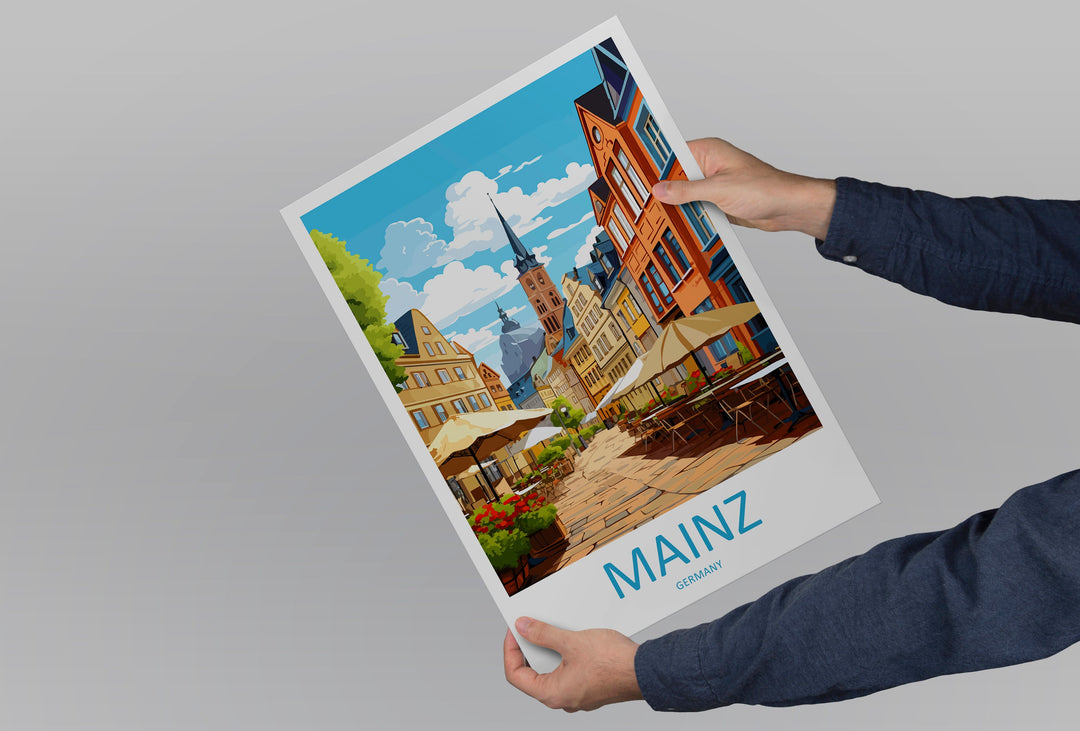 Mainz Travel Print Wall Art Mainz Wall Hanging Home Decoration Mainz Gift Art Lovers Wall Art Print Art Mainz Germany Poster