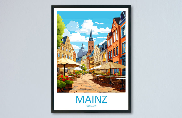 Mainz Travel Print Wall Art Mainz Wall Hanging Home Decoration Mainz Gift Art Lovers Wall Art Print Art Mainz Germany Poster