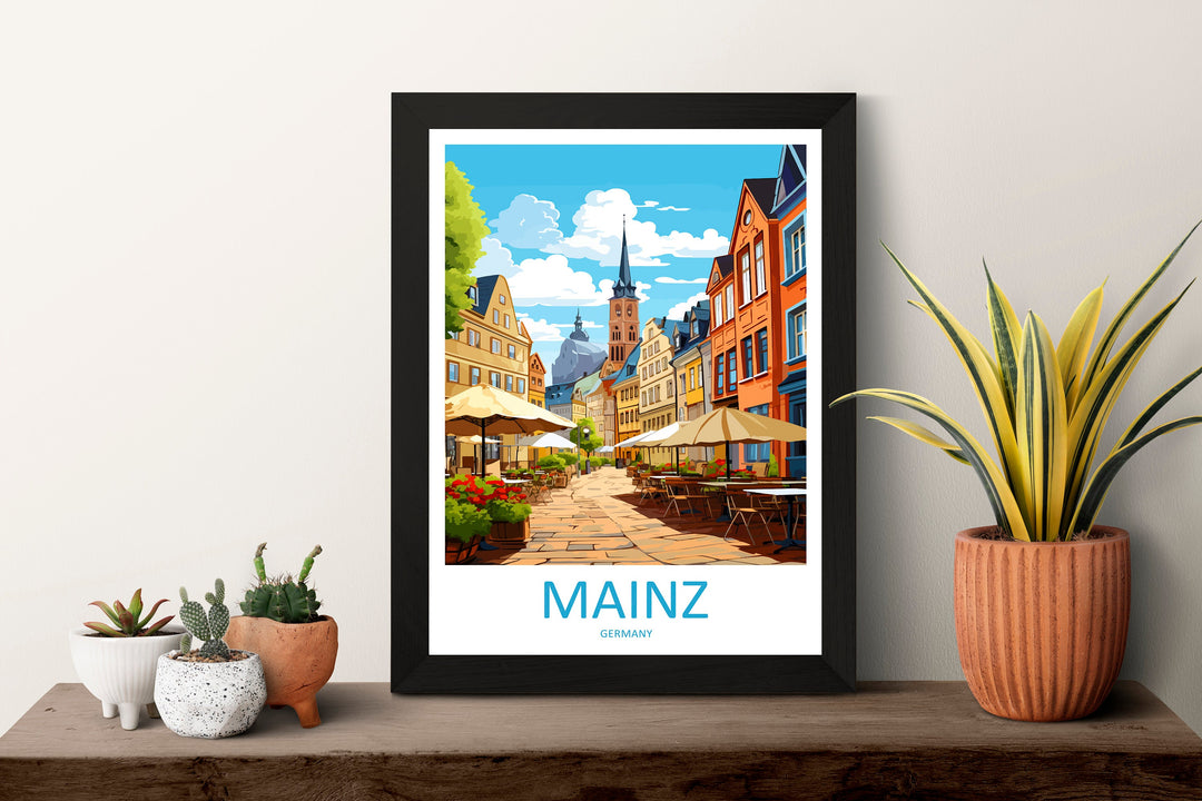 Mainz Travel Print Wall Art Mainz Wall Hanging Home Decoration Mainz Gift Art Lovers Wall Art Print Art Mainz Germany Poster