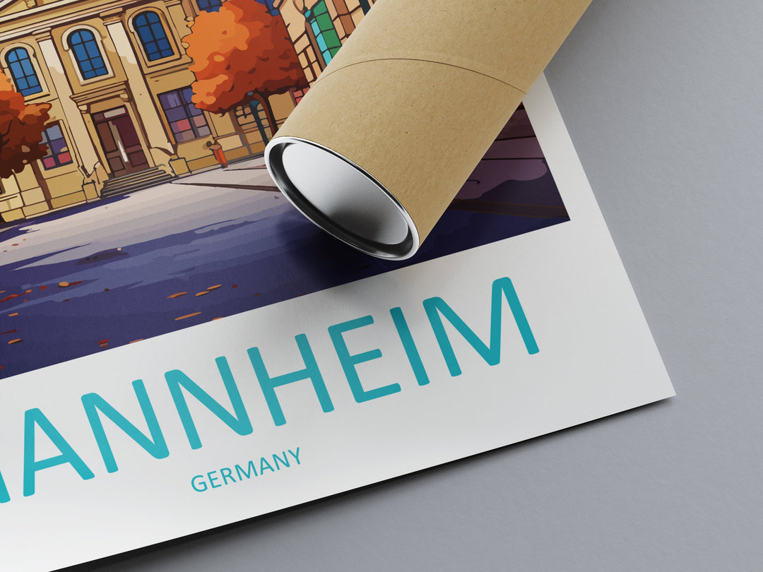 Mannheim Travel Print Wall Art Mannheim Wall Hanging Home Decoration Mannheim Gift Art Lovers Wall Art Print Art Mannheim Germany Poster
