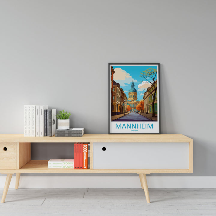 Mannheim Travel Print Wall Art Mannheim Wall Hanging Home Decoration Mannheim Gift Art Lovers Wall Art Print Art Mannheim Germany Poster