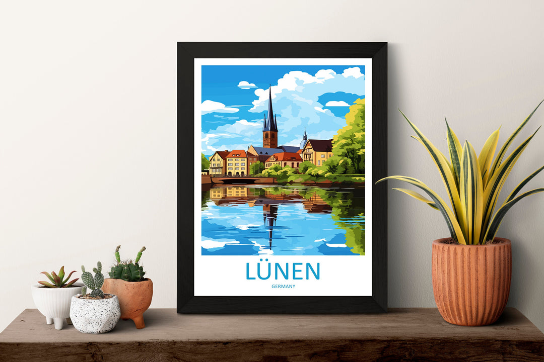 Lünen Travel Print Wall Art Lünen Wall Hanging Home Decoration Lünen Gift Art Lovers Wall Art Print Art Lünen Germany Poster