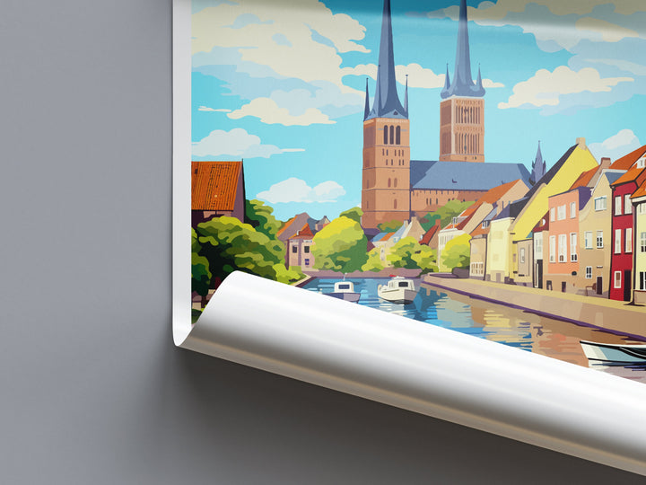 Lübeck Travel Print Wall Art Lübeck Wall Hanging Home Decoration Lübeck Gift Art Lovers Wall Art Print Art Lübeck Germany Poster